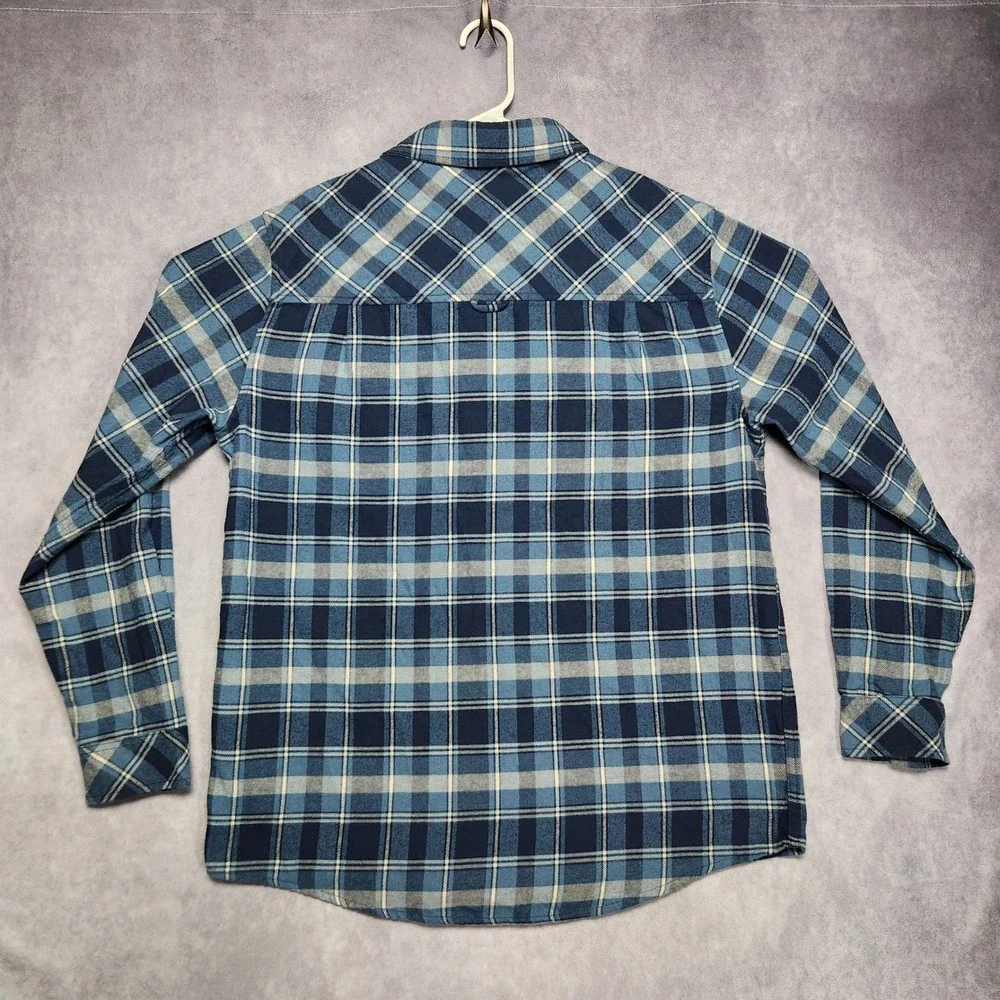 Hurley‎ Mens Blue Plaid Flannel Long Sleeve Button Down Shirt size Large